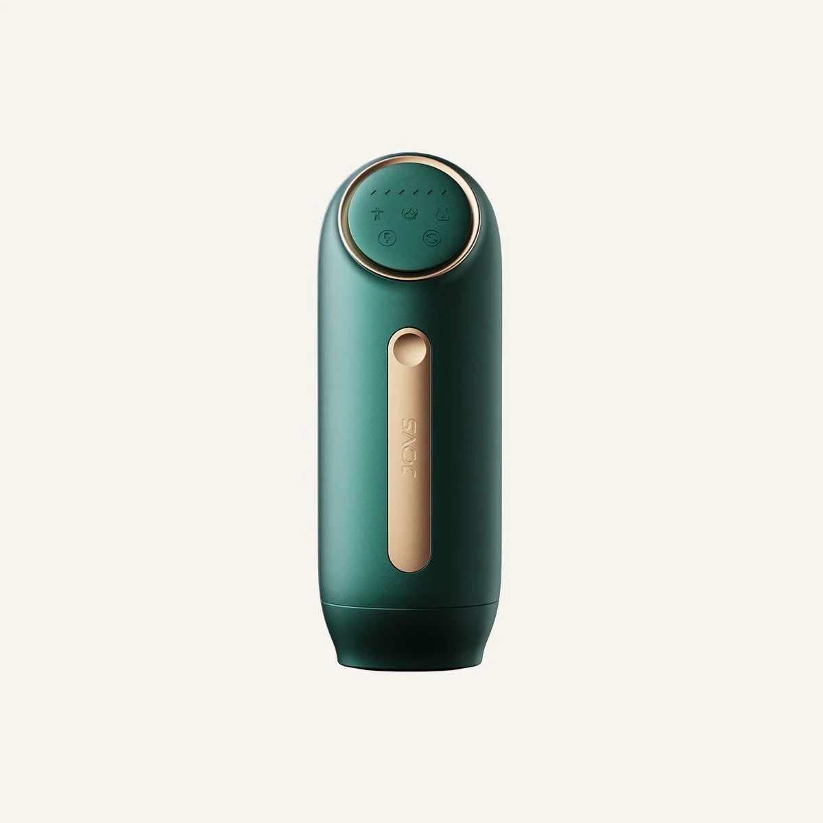 JOVS Mini Wireless IPL hair removal device, a small dark green device with a gold stripe
