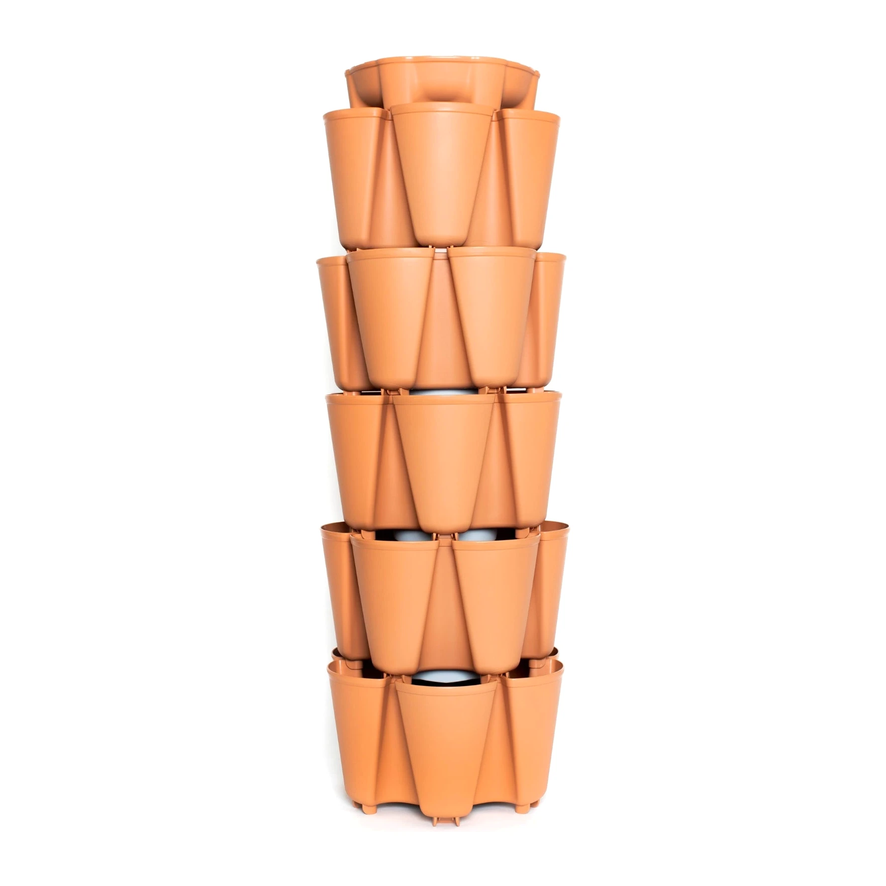 GreenStalk 5-tier vertical planter in terracotta color with stacked planting pockets