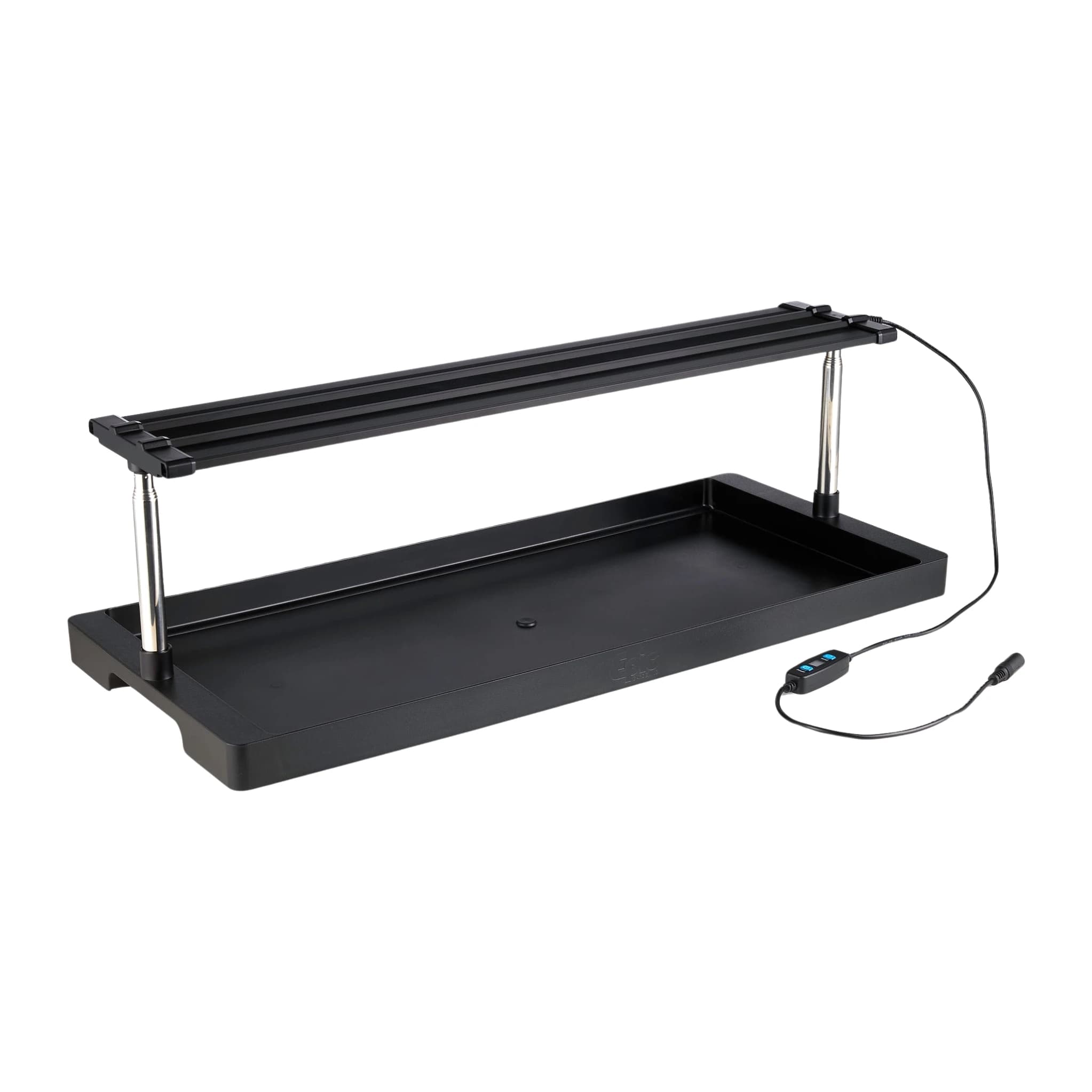 Botanical Interests Epic Grow Light with Tray, a black countertop LED light over a watertight tray